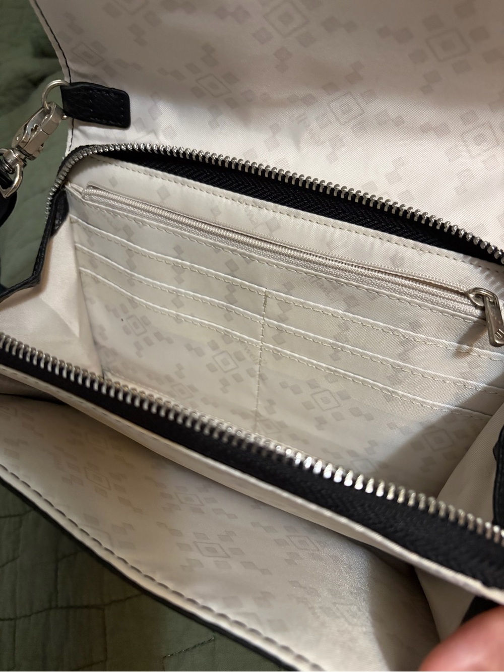 Black & White Plaid Crossbody Bag  Shoulder Bag Thirty One / Jewell - Picture 2 of 6